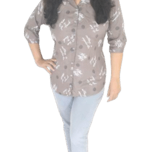 Women Brown Color Printed Casual Shirt