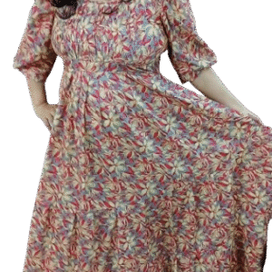 Cambric Cotton Anarkali Gown – Ankle Length with Flared 3/4 Sleeves-501