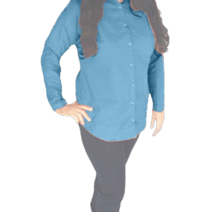 Women's Teal Formal Shirt Full Sleeves